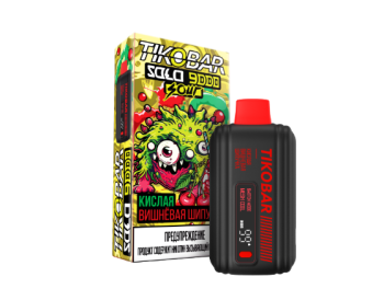 Электронная сигарета TIKOBAR SOLO Кислая Вишнёвая Шипучка 9000 затяжек