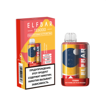Электронная сигарета ELF BAR TE Арбуз груша апельсин (6000 затяжек) 20 мг