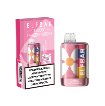 Электронная сигарета ELF BAR TE Клубника вишня малина (6000 затяжек) 20 мг