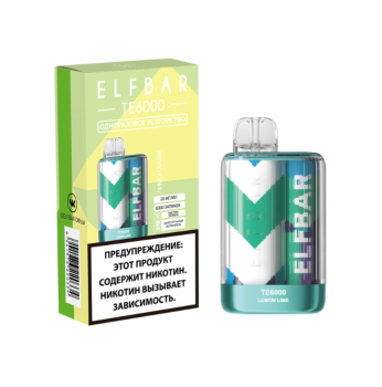 Электронная сигарета ELF BAR TE Лимон лайм (6000 затяжек) 20 мг