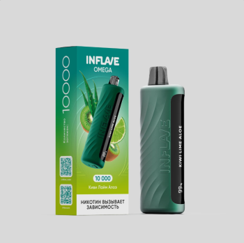 Электронная сигарета INFLAVE OMEGA Киви лайм алоэ (10000 затяжек)