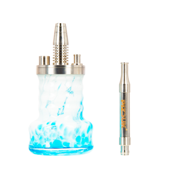 Кальян Pizduk LITE Grey-bag (бело-голубая колба)