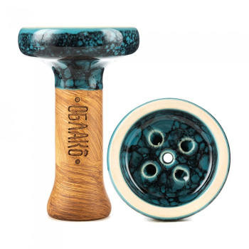 Чашка Облако Black Glaze Top 64 голубой-чёрный мрамор