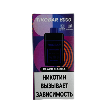 Эл. сиг. TIKOBAR 6000 Black Mamba (Смородина Клюква Жвачка)  2 %