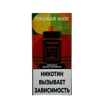 Эл. сиг. TIKOBAR 6000 Pineapple Orange Raspberry (Ананас, Апельсин, Малина)  2 %