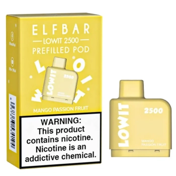 Картридж ELFBAR LOWIT 2500 Манго маракуйя/Mango Passion Fruit, 6мл