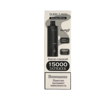 Эл. сиг. BUBBLEMON BOOSTER 15000 Виноград Яблоко / Grape Apple 2 %