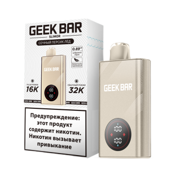 Эл. сиг. GEEK BAR SLIMOR 32000 Сочный персик лёд 2 %