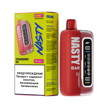 Эл. сиг. NASTY BAR XL DR20Ki 20000 Strawberry Ice / Клубника лед 2 %