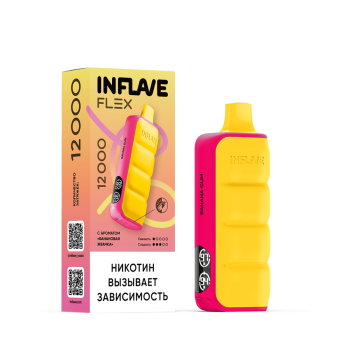 Эл. сиг. INFLAVE FLEX 12000 Банановая жвачка 2%