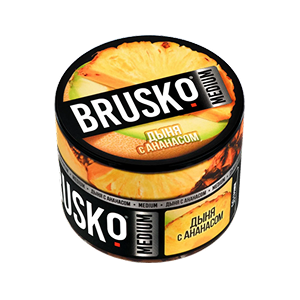 Бестабачная безникотиновая смесь для кальяна BRUSKO, 250 г, Дыня с ананасом