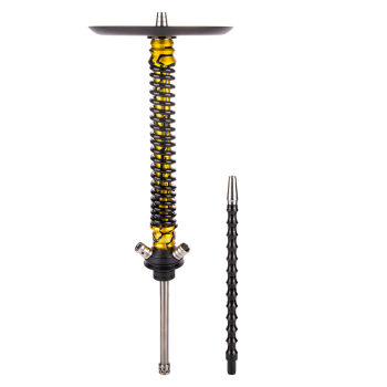 Кальян MAMAY CUSTOMS Coilover BIG ANOD золотой сплеш/чёрный (без колбы)