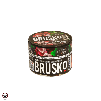 Табак для кальяна BRUSKO MEDIUM Красный виноград и чёрная смородина со льдом 50гр
